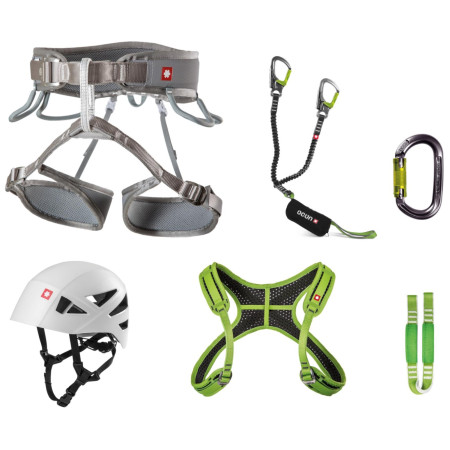 Ферратовий набір Ocún Via Ferrata Twist + Chest Shard Set сірий GreySil/Gr