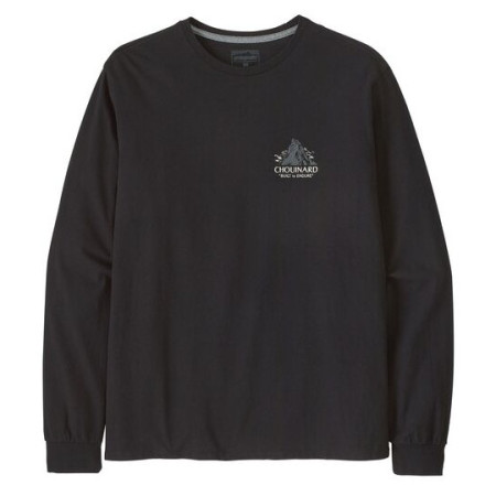 Чоловіча футболка Patagonia M's L/S Chouinard Crest Responsibili-Tee чорний Black