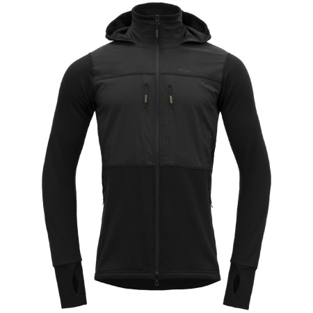 Чоловіча софтшелова куртка Devold Herøy Hybrid Merino Jkt Man чорний