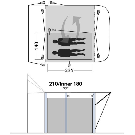 Спальня Outwell Inner Newburg 260