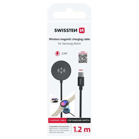 Кабель для зарядки і передачі даних Swissten Wireless magnetic charging cable for Samsung Watch 1,2 m