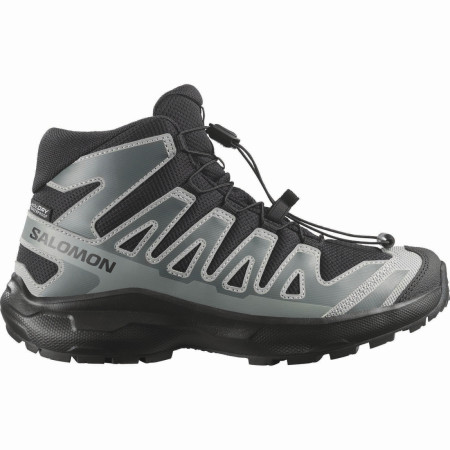 Дитяче взуття Salomon Xa Pro Mid Wp J Black-Sedona Sage-Wrought Iron чорний/сірий Black / Sedona Sage / Wrought Iron