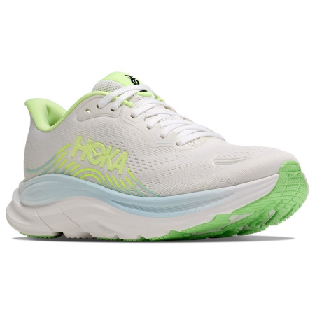 Жіночі кросівки Hoka Clifton 11 Wide білий/зелений Frost / Neon Yuzu