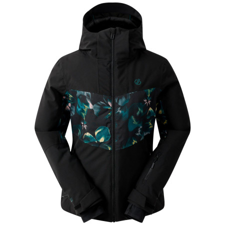 Жіноча гірськолижна куртка Dare 2b Iced Jacket чорний/зелений Black/Electric Floral Print