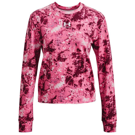 Жіноча толстовка Under Armour Rival Terry Print Crew рожевий