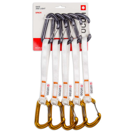 Набір відтяжок Ocún Hawk Qd Wire Bio-Dyn-Ring 15 Mm 20 Cm 5-Pack помаранчевий