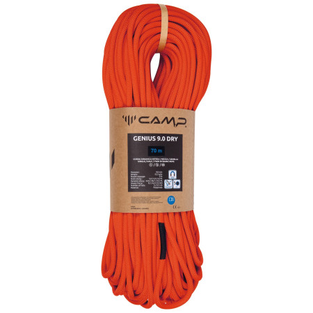 Альпіністська мотузка Camp Genius 9.0 Dry - 70m червоний Red