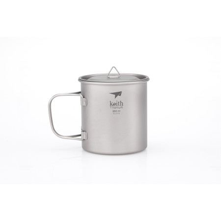 Hrnek Keith Titanium Single-Wall Titanium Mug 550 ml šedá