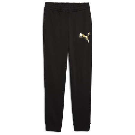Жіночі спортивні штани Puma ESS METALLIC Sweatpants FL чорний PUMA Black-Metallic Gold