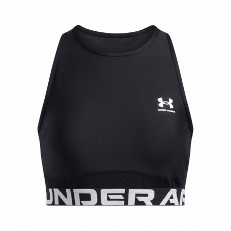 Жіночий топ Under Armour HeatGear Rib Tank чорний/білий Black