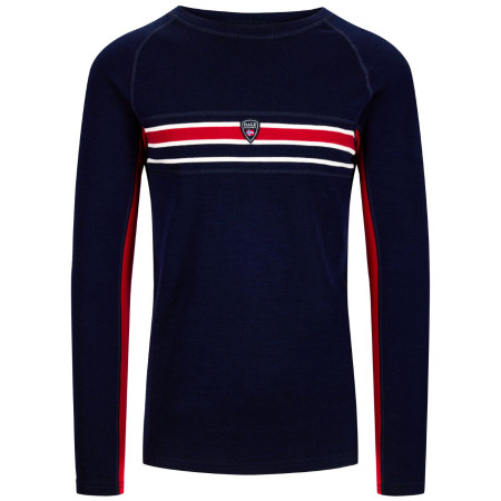 Чоловіча функціональна футболка Dale of Norway Aksla Masculine Baselayer Crew neck темно-синій Navy Red OffWhite