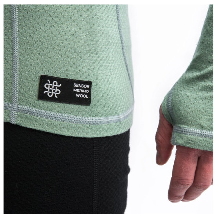 Чоловіча функціональна футболка Sensor Merino DF, довгий рукав із капюшоном