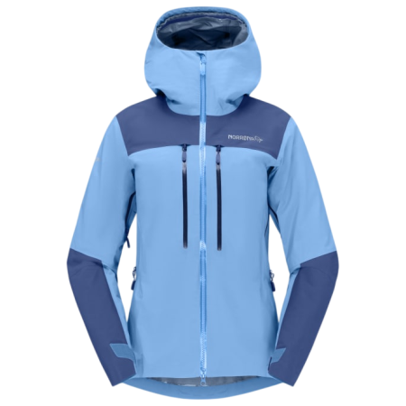 Жіноча туристична куртка Norrona Trollveggen Gore-Tex Pro Light Jacket блакитний Allure/Vintage Indigo
