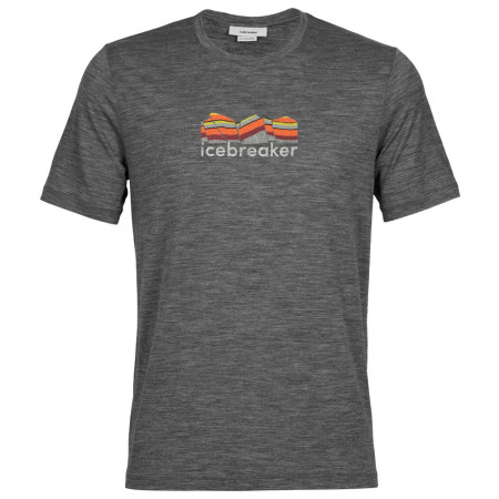 Чоловіча футболка Icebreaker Tech Lite II SS Tee Mountain Geology сірий