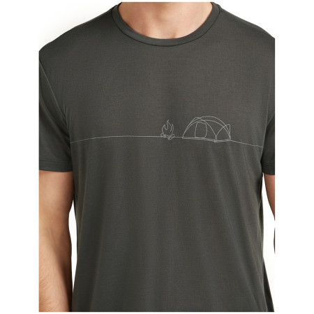 Чоловіча функціональна футболка Icebreaker Merino Blend Core SS Tee Single Line Camp