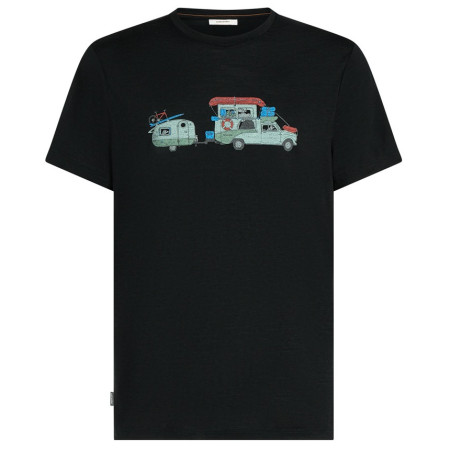 Чоловіча футболка Icebreaker Men Merino 150 Tech Lite SS Tee Transportage чорний Black