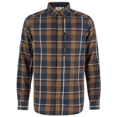 Чоловіча сорочка Fjällräven Fjällglim Regular Shirt M коричневий Wood Brown-Black Oak