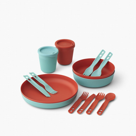 Набір посуду Sea to Summit Passage Dinnerware Set 2P 14 Piece синій/червоний