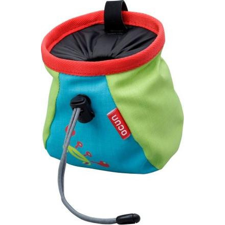 Pytlík na magnézium Ocún Lucky Kid + pásek Ocún Chalk Bag Belt zelená/modrá Blue