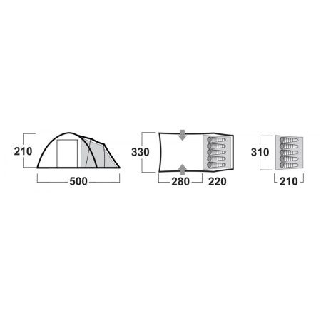 Сімейний намет Husky Mitar 5