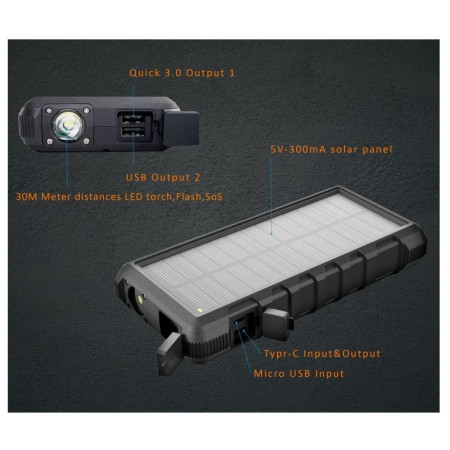 Павербанк на сонячної енергії Viking Technology W24W