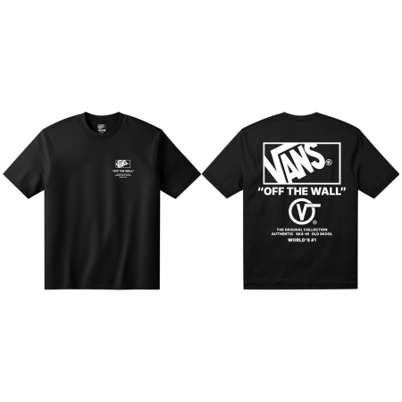 Чоловіча футболка Vans Stacked Hi SS Tee чорний Black/White
