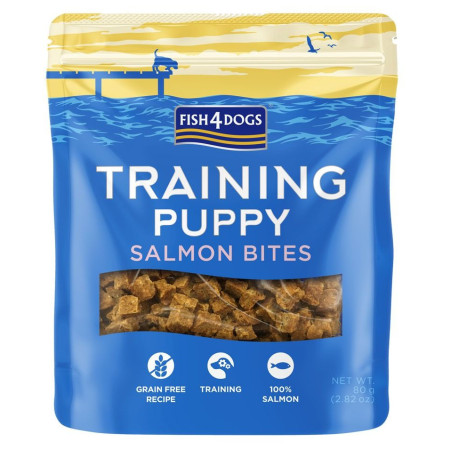 Ласощі для собак Fish4Dogs Training Salmon Bites Puppy 80g