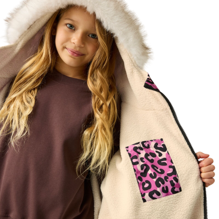 Дитяче водонепроникне пальто Regatta Junior Waterproof Changing Robe Pro Pink
