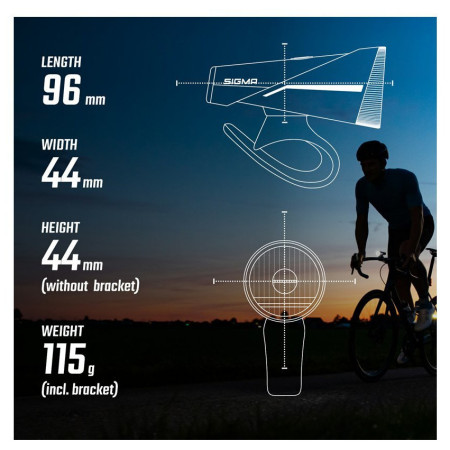 Переднє / заднє світло Sigma Aura 100 + Blaze Link