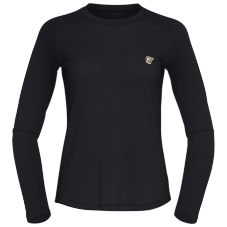 Жіноча футболка Norrona femund pureUll Long Sleeve чорний Caviar Black
