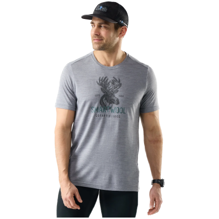 Чоловіча функціональна футболка Smartwool Men's Moose Mode Active Short Sleeve Gra