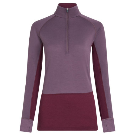 Жіноча функціональна футболка Icebreaker Women Mer 200 ZoneKnit LS Half Zip фіолетовий Dkber/Greplu/Cb