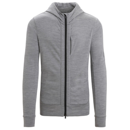 Чоловіча функціональна толстовка Icebreaker Men Quantum III LS Zip Hoodie сірий/чорний