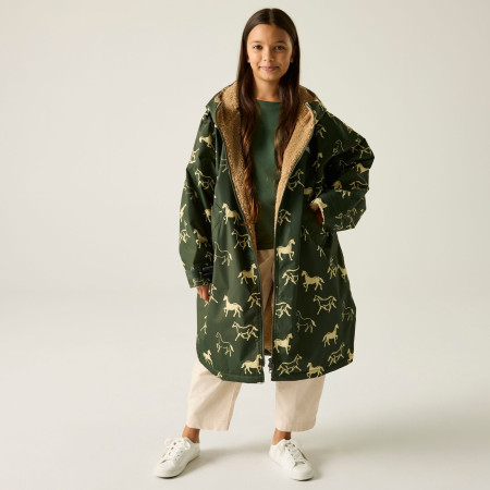 Дитяча водонепромокна куртка Regatta Junior Waterproof Changing Robe DrkKhHrses