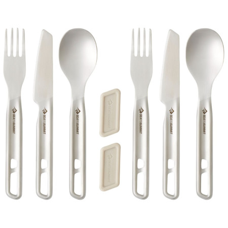Набір столових приборів Sea to Summit Detour Stainless Steel Cutlery Set 6 Piece срібний Stainless Steel Grey