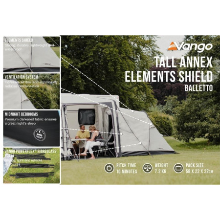 Приставна секція до тамбура Vango Tall Annex Elements Shield - Balletto