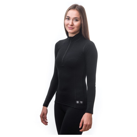 Жіноча функціональна футболка Sensor Merino DF на блискавці