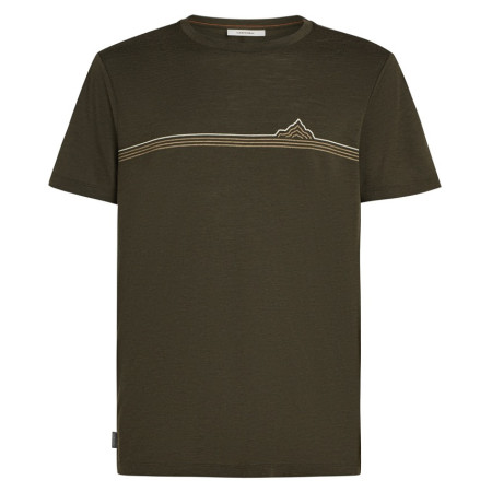 Чоловіча футболка Icebreaker Men Merino 150 Tech Lite SS Tee Range Stripes темно-коричневий DK Loden
