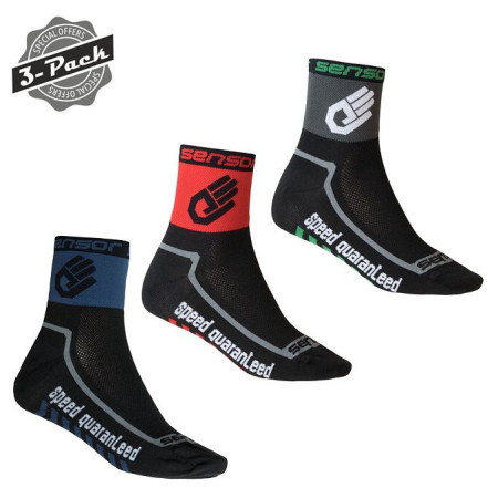 Шкарпетки Sensor 3-Pack Race Lite Hand чорний