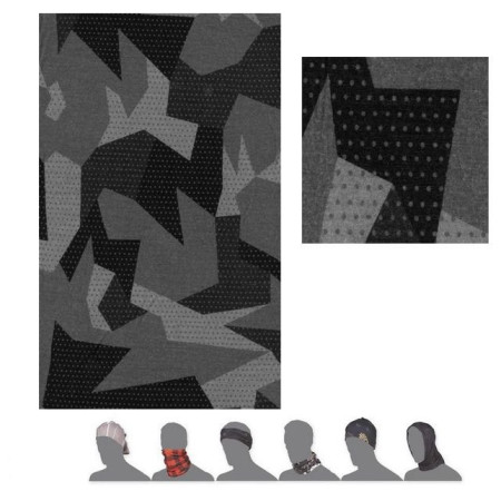 Шарф Sensor Tube Merino Impress чорний/сірий