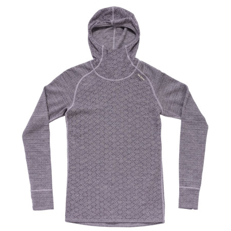 Жіноча функціональна футболка Devold Kvitegga Merino 230 Hoodie Wmn синій ORCHID