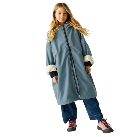 Дитяче водонепроникне пальто Regatta Junior Waterproof Changing Robe Pro Grey Mirage