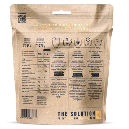 Дегідрована їжа Lyo food Kakaová granola s jahodami 270 g