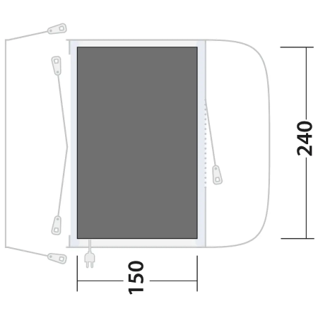 Захисна підстилка для намету Outwell Footprint Santa Monica Air