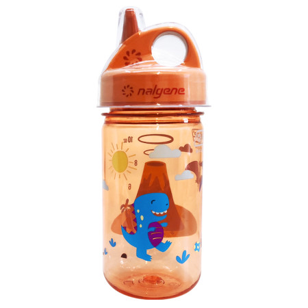 Дитяча пляшечка Nalgene Grip-n-Gulp 350 ml синій/помаранчевий Orange volcano
