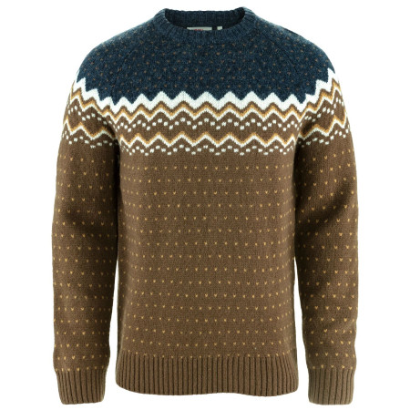 Чоловічий светр Fjällräven Övik Knit Sweater M коричневий Dark Oak-Navy