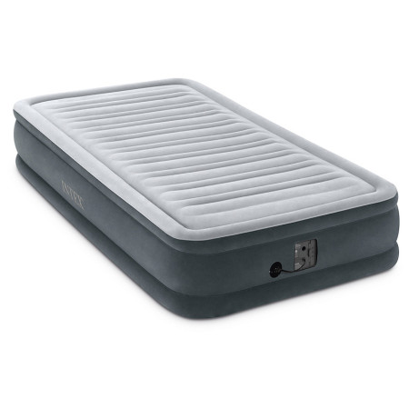 Надувний матрац Intex Twin Dura-Beam Comfort сірий