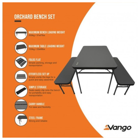 Стіл з лавками Vango Orchard Bench Set