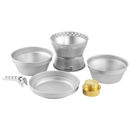 Набір посуду і пальника Easy Camp Storm Cooker срібний Silver