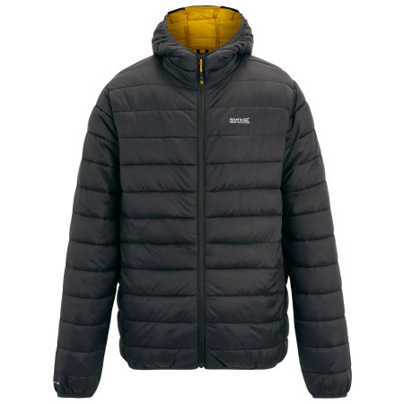 Чоловіча стьобана куртка Regatta Hooded Marizion сірий/жовтий Ash(Sunset)